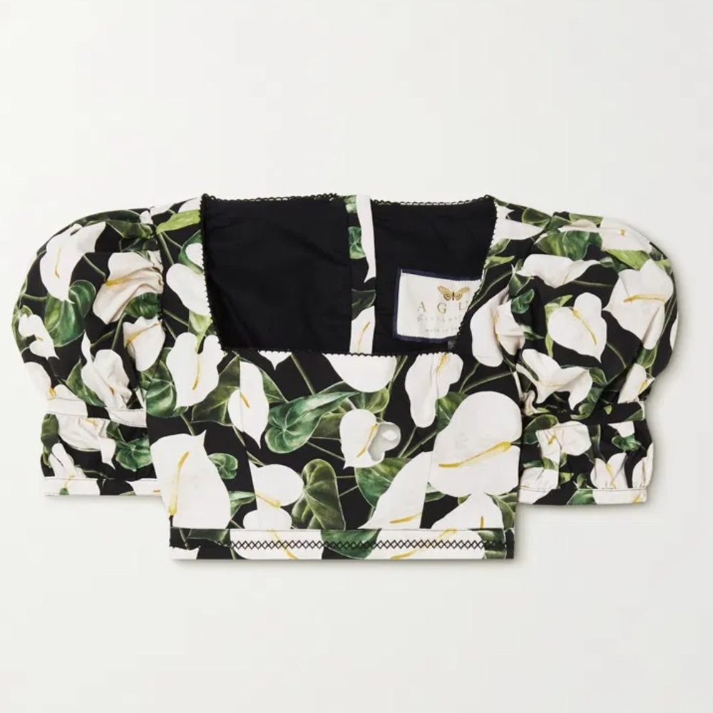 Agua by Agua Bendita Cropped Top NWT - Picture 2 of 10